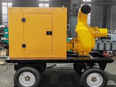 Le type mobile pompe à eau de diesel a placé la pompe à eau diesel de la CE pour la saison de précipitations